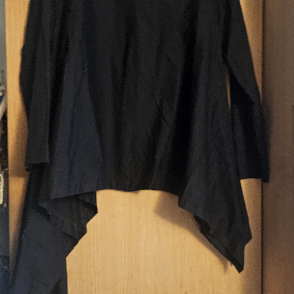 Black Asymmetric Women’s Blouse -